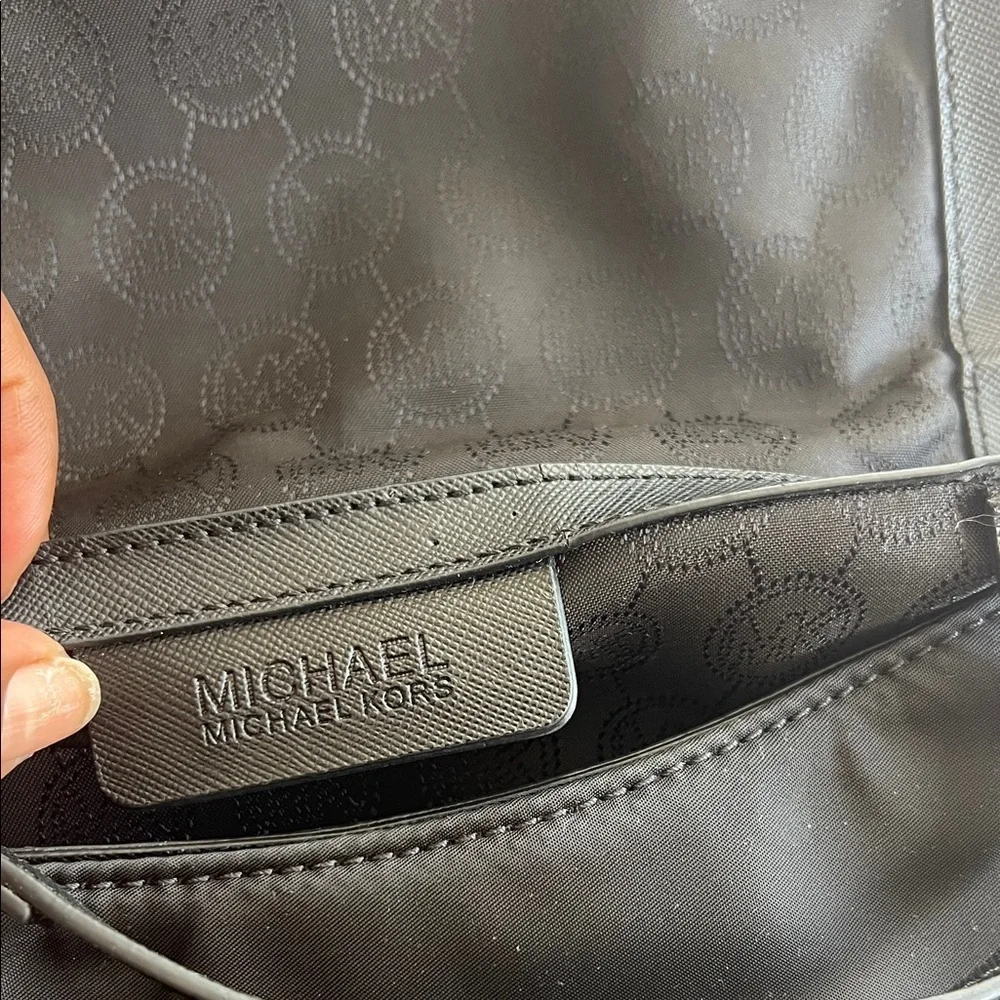 Michael Kors Black Shoulder Bag with Gold Accents
